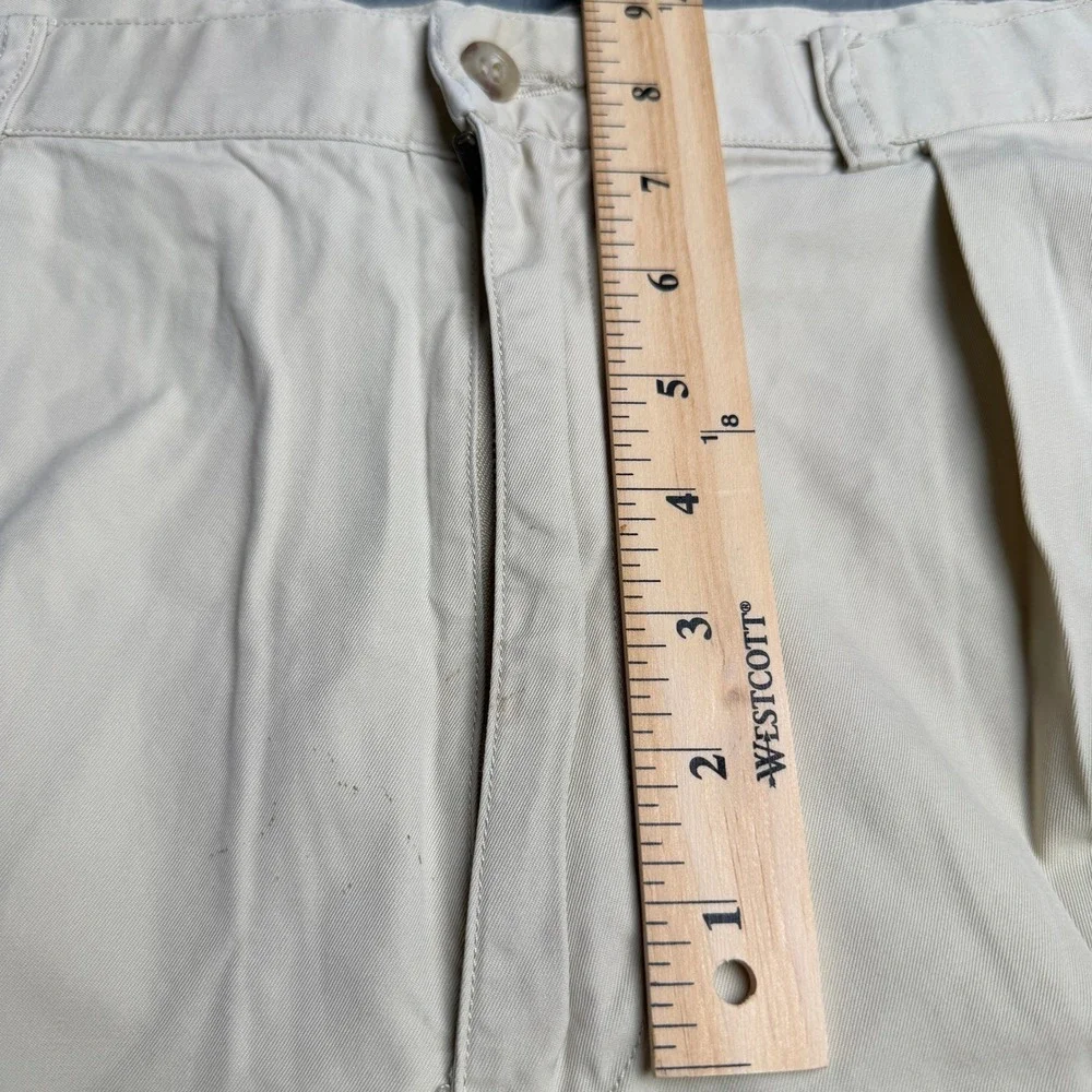Polo Ralph Lauren Mens Pleated Chino Shorts Tan Beige Cotton Size 40 RN 41381